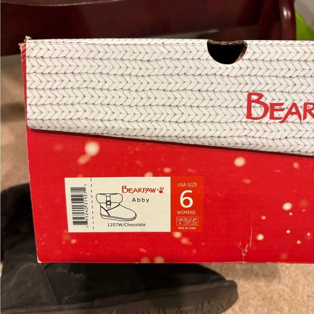 Bearpaw Abby‎ Chocolate Brown Suede Boots Size 6